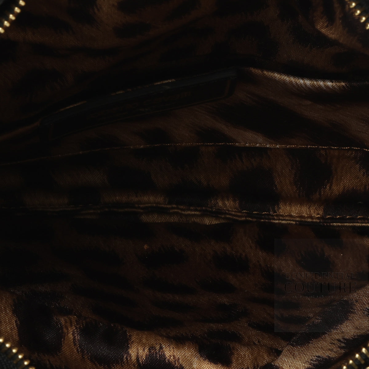 Black Python Crystal Foldover Clutch