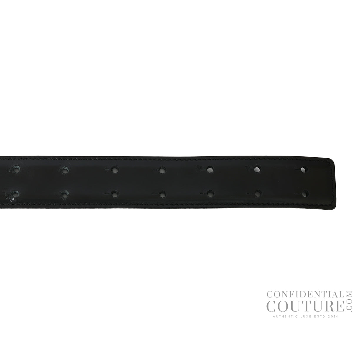 Black Leather Belt With Logo 44