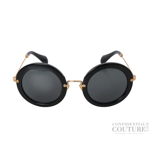 Black Donna Sole Gradient Round Sunglasses