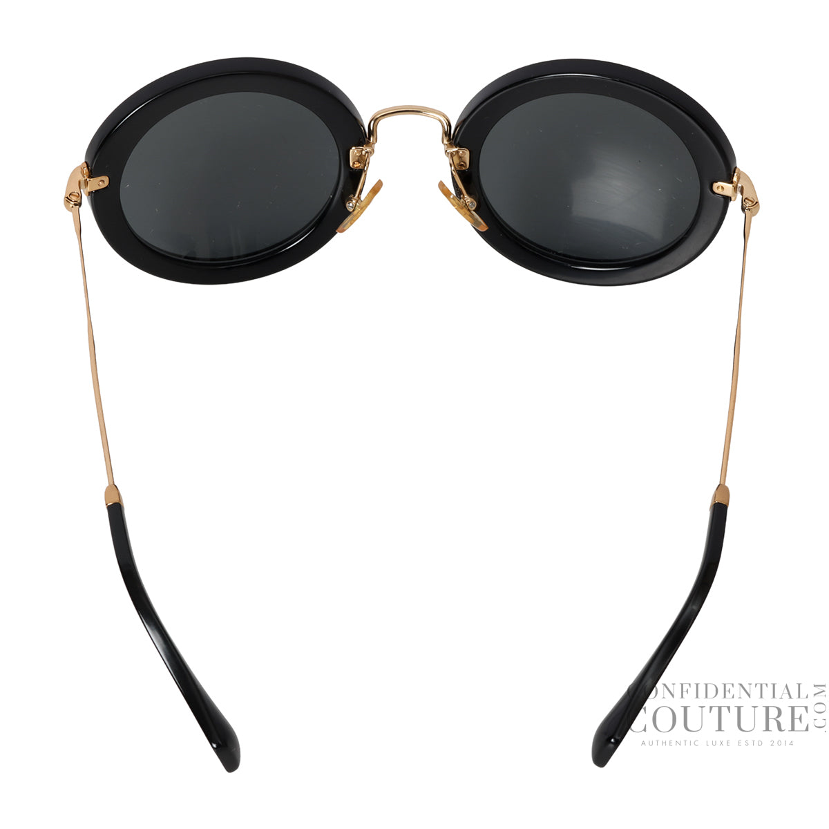 Black Donna Sole Gradient Round Sunglasses