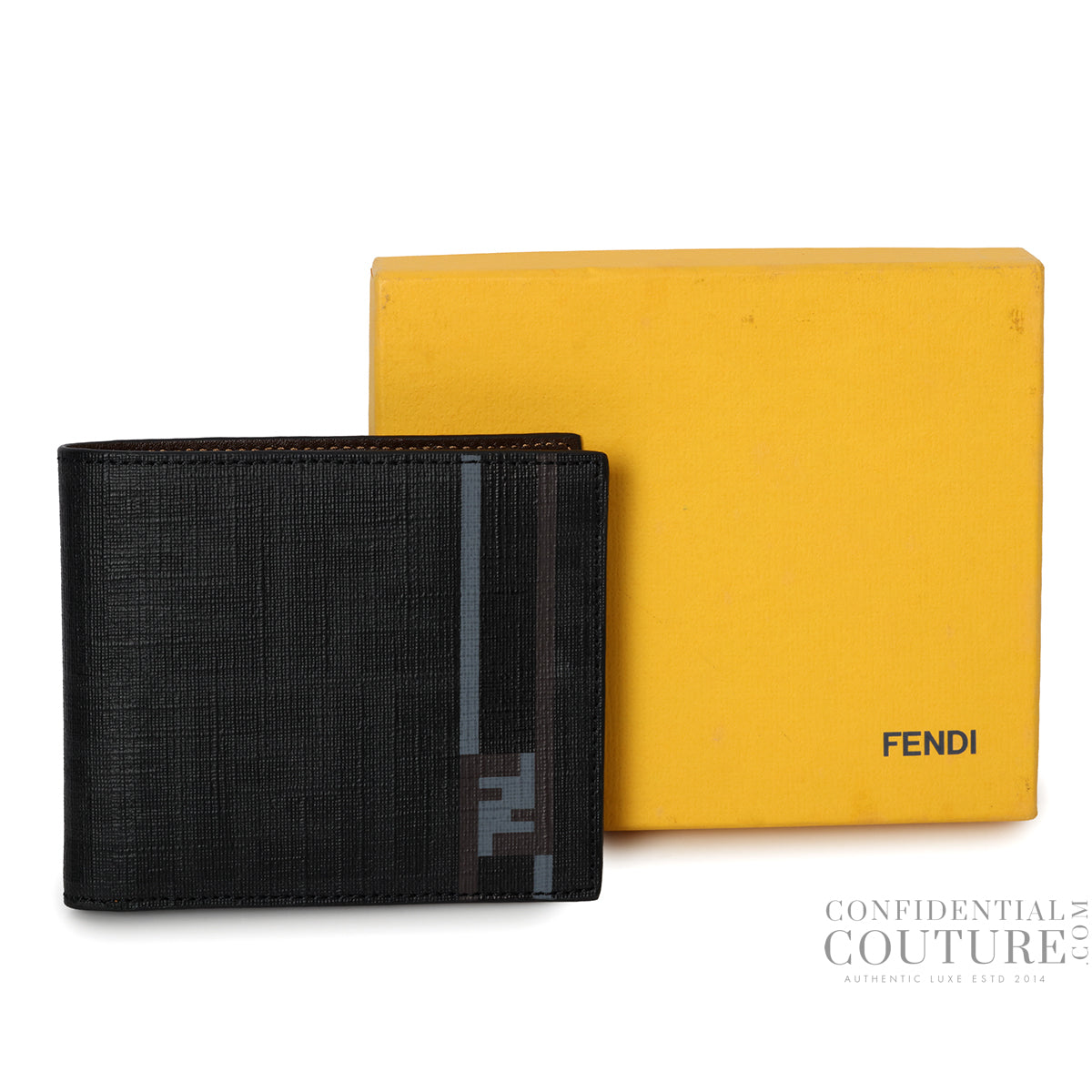Shop Pre-Loved Fendi P.Foglio Uomo Zucca Monogram Canvas Bi-Fold