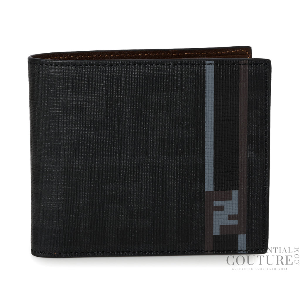 Shop Pre-Loved Fendi P.Foglio Uomo Zucca Monogram Canvas Bi-Fold