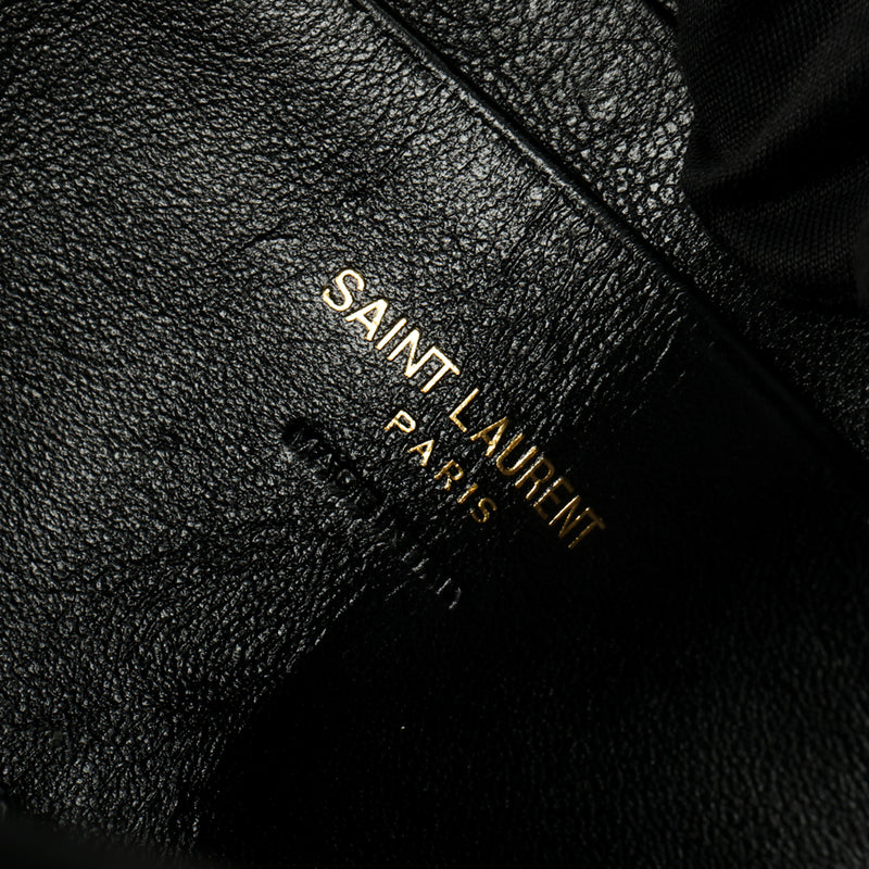 YSL Saint Laurent Lou Mini Matelassé Black Leather Camera bag