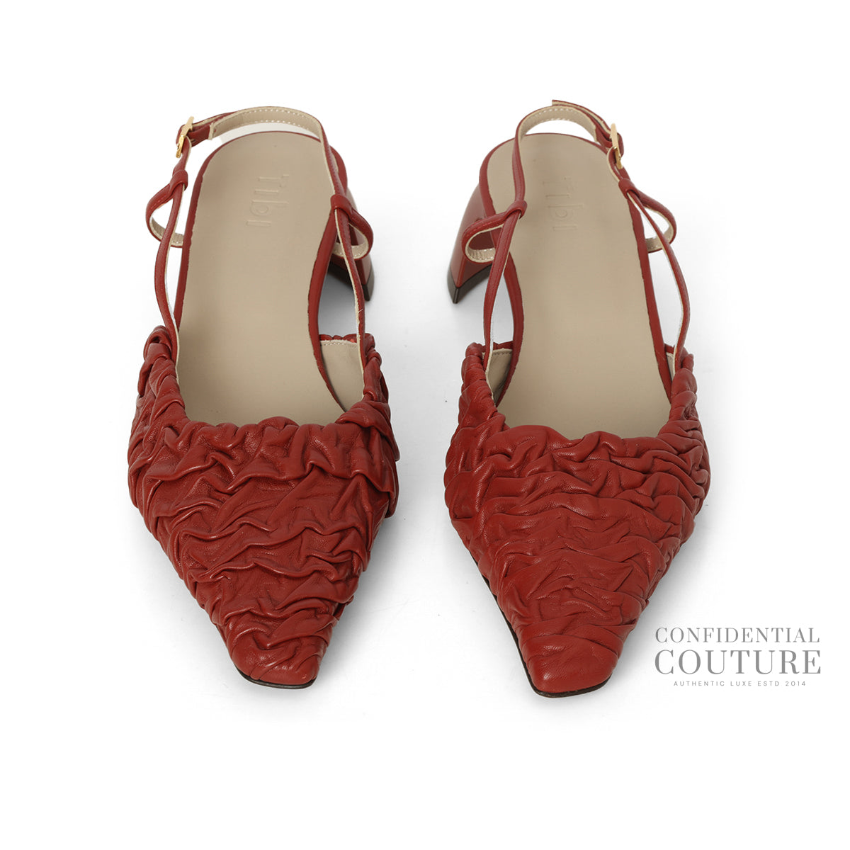 Maroon Textured Victor Slingback Sandals EU 38.5 | UK 6 | US 8.5