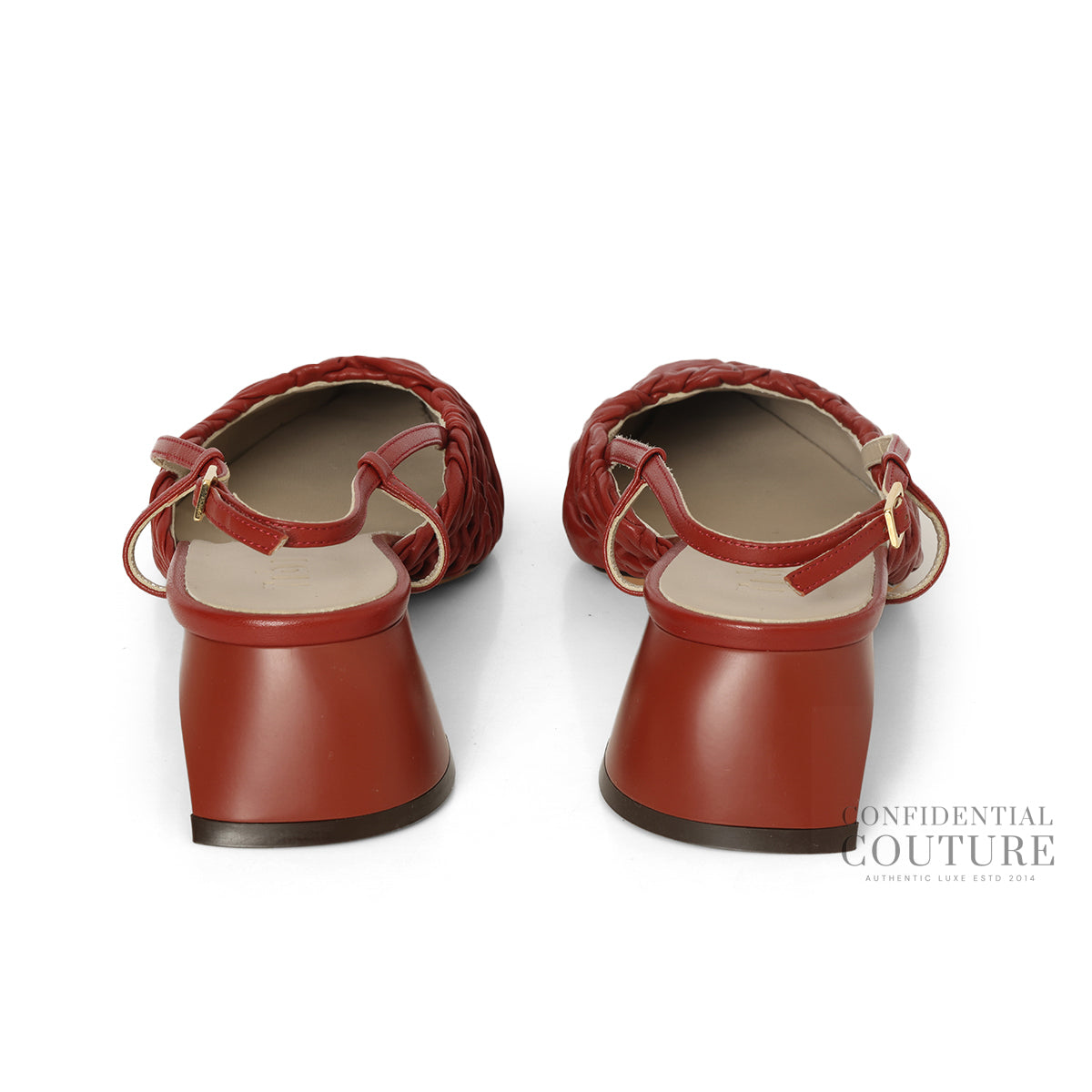 Maroon Textured Victor Slingback Sandals EU 38.5 | UK 6 | US 8.5