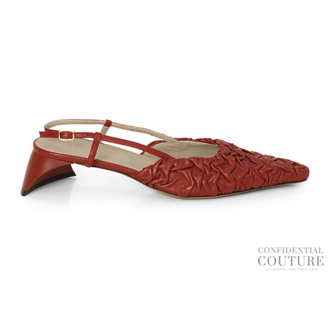 Maroon Textured Victor Slingback Sandals EU 38.5 | UK 6 | US 8.5