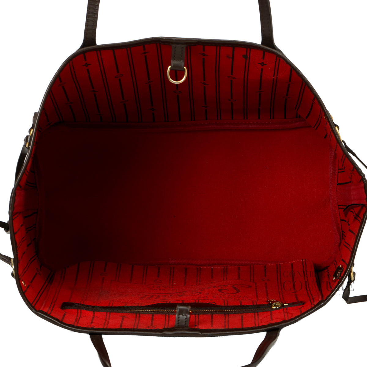 Authentic Pre-Loved — Neverfull MM Damiere Ebene Tote Bag — Interior View