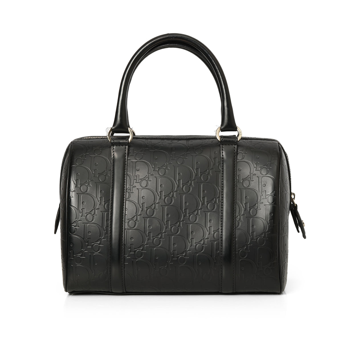 Oblique Black Boston Bag- Restored