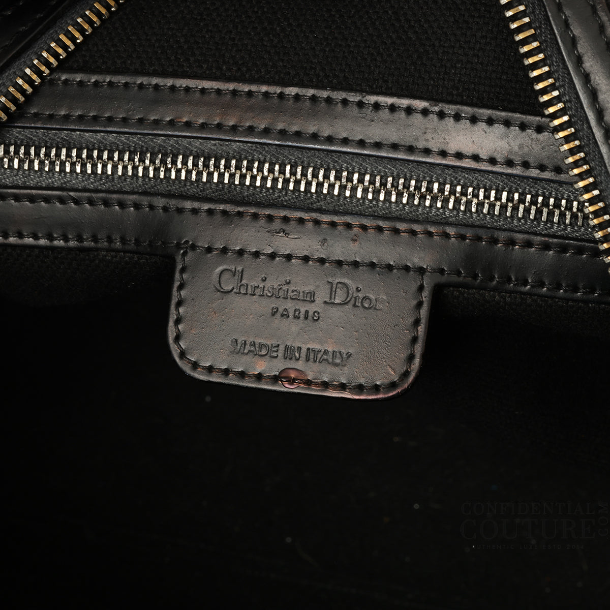 Oblique Black Boston Bag- Restored