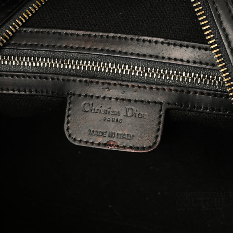 Oblique Black Boston Bag- Restored