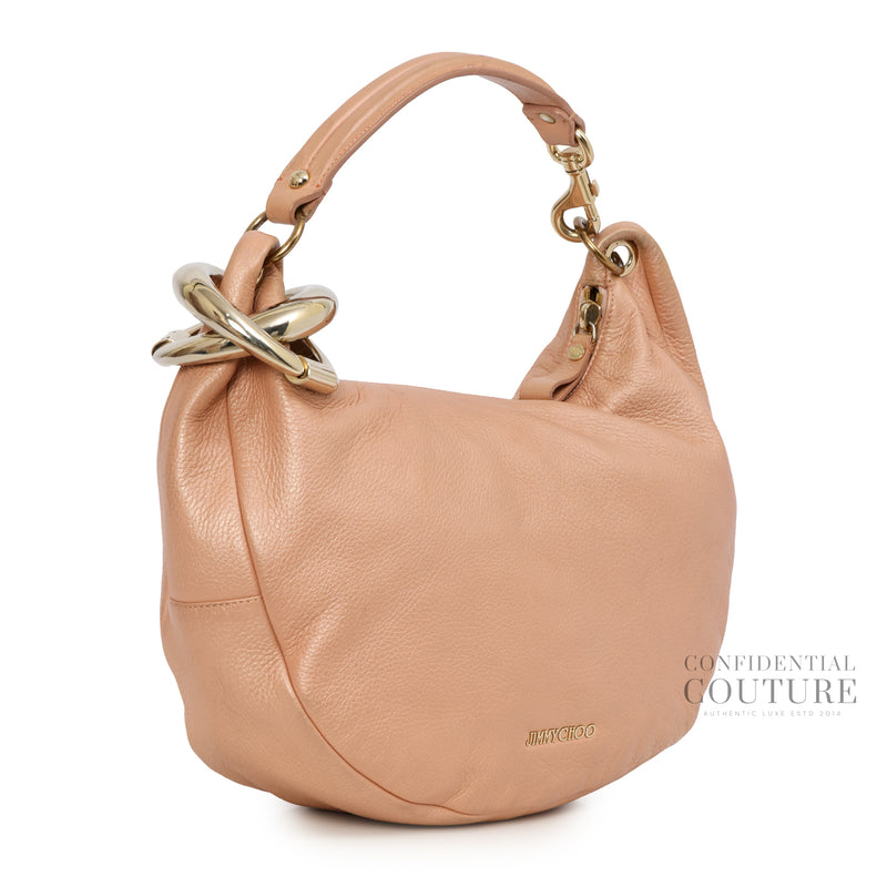 Metallic Pink Leather Sky Shoulder Bag