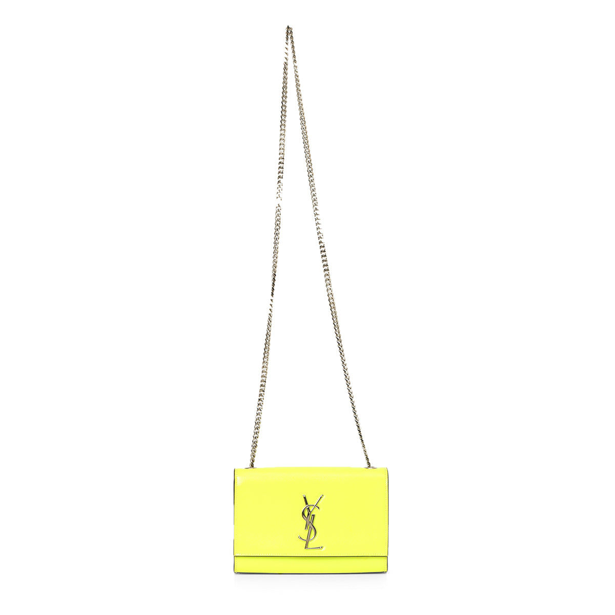 Saint Laurent Neon Yellow Small Kate Bag