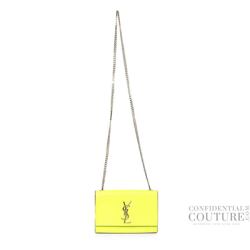 Saint Laurent Neon Yellow Small Kate Bag