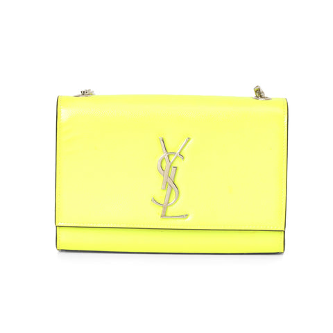Saint Laurent Neon Yellow Small Kate Bag