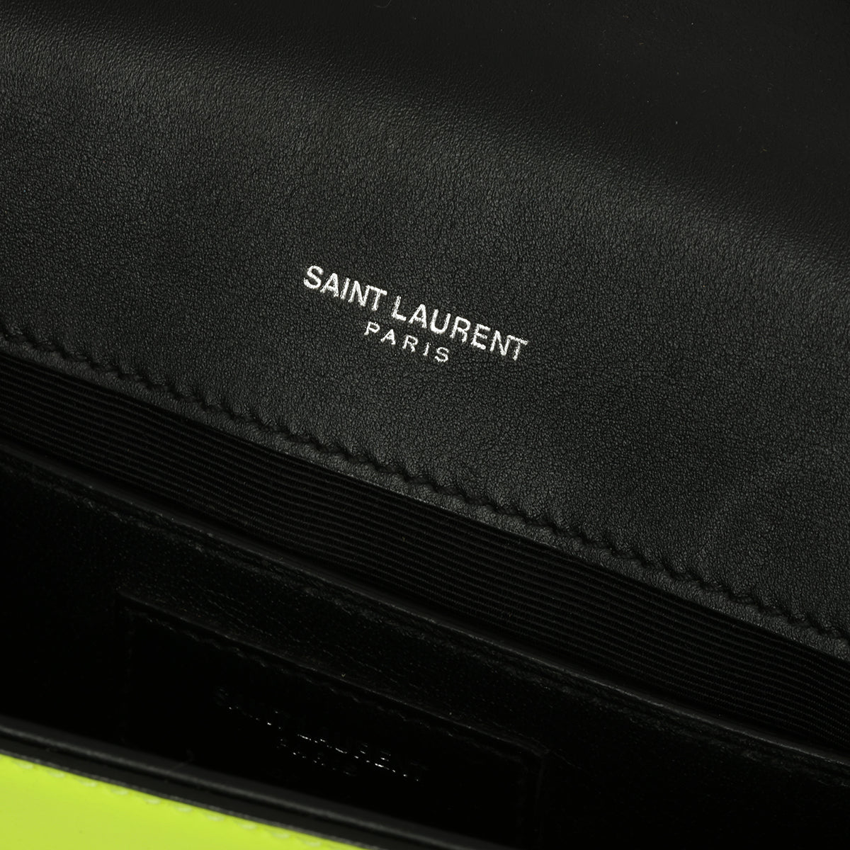 Saint Laurent Neon Yellow Small Kate Bag