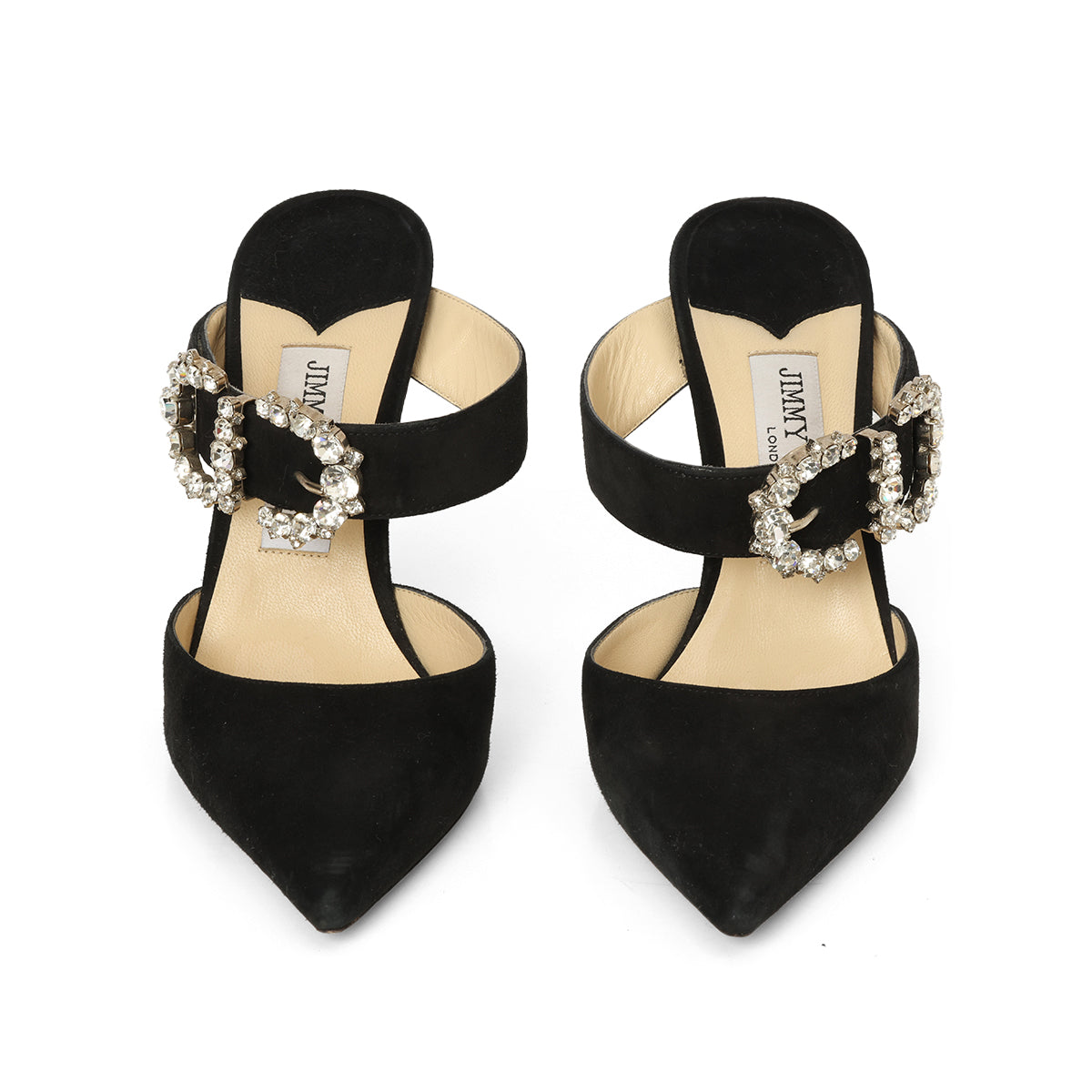 Black Martha Suede Crystal Embellished Buckle EU 37 | UK 4 | US 7
