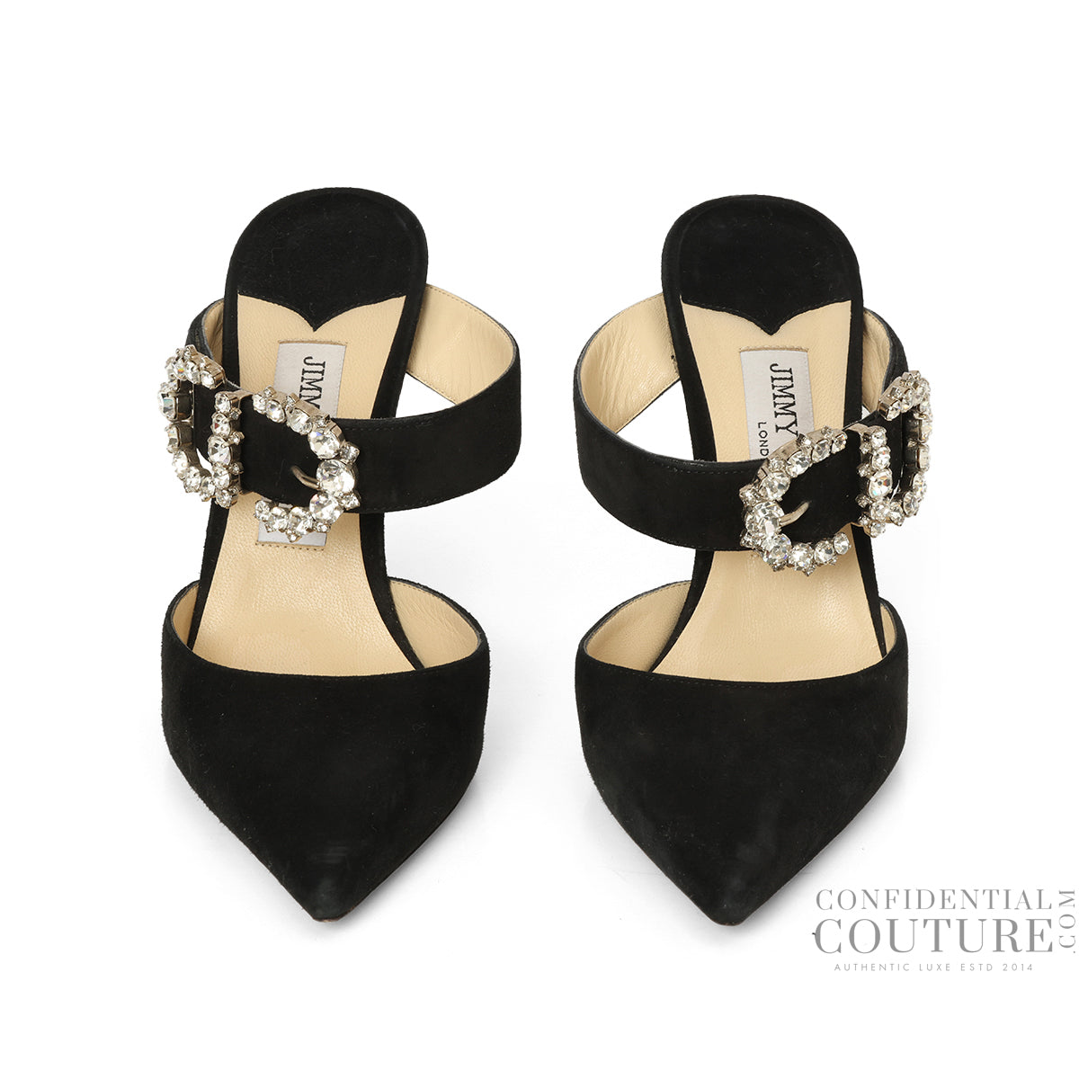 Black Martha Suede Crystal Embellished Buckle EU 37 | UK 4 | US 7