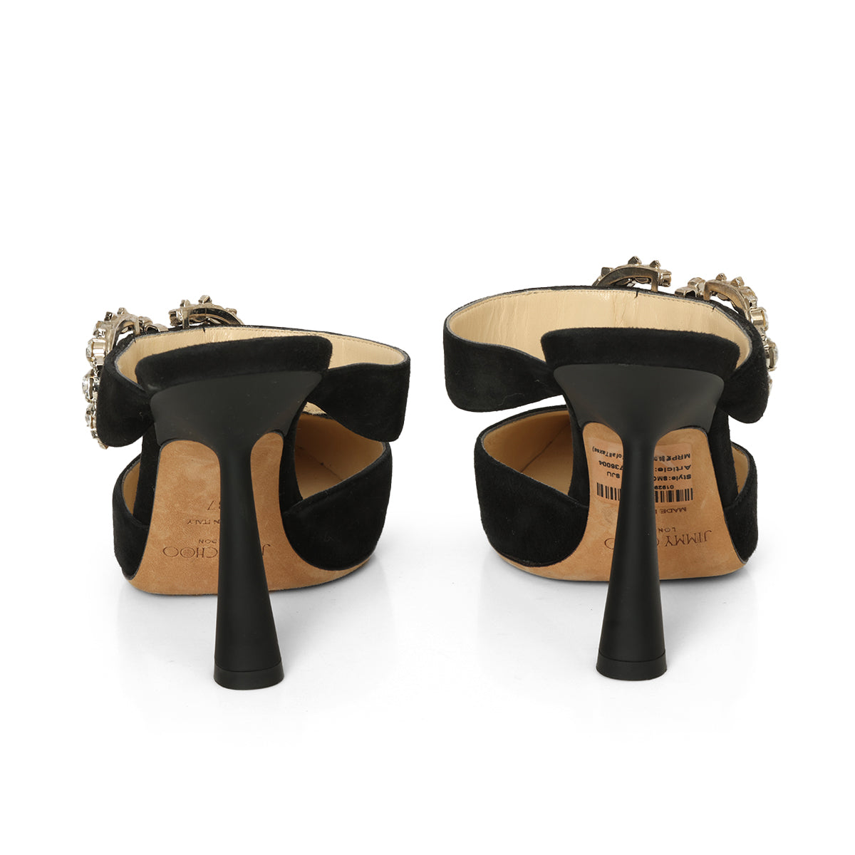 Black Martha Suede Crystal Embellished Buckle EU 37 | UK 4 | US 7