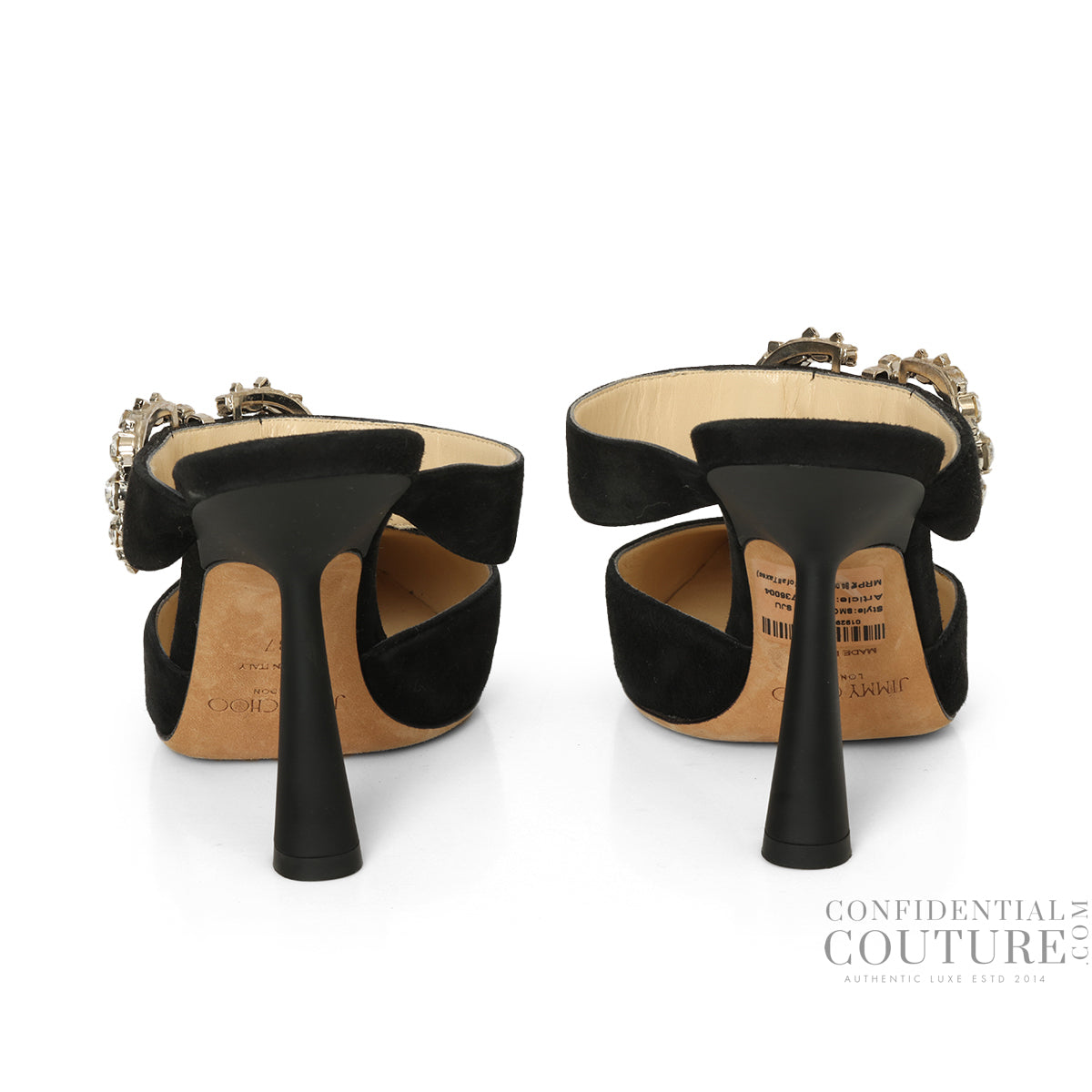 Black Martha Suede Crystal Embellished Buckle EU 37 | UK 4 | US 7