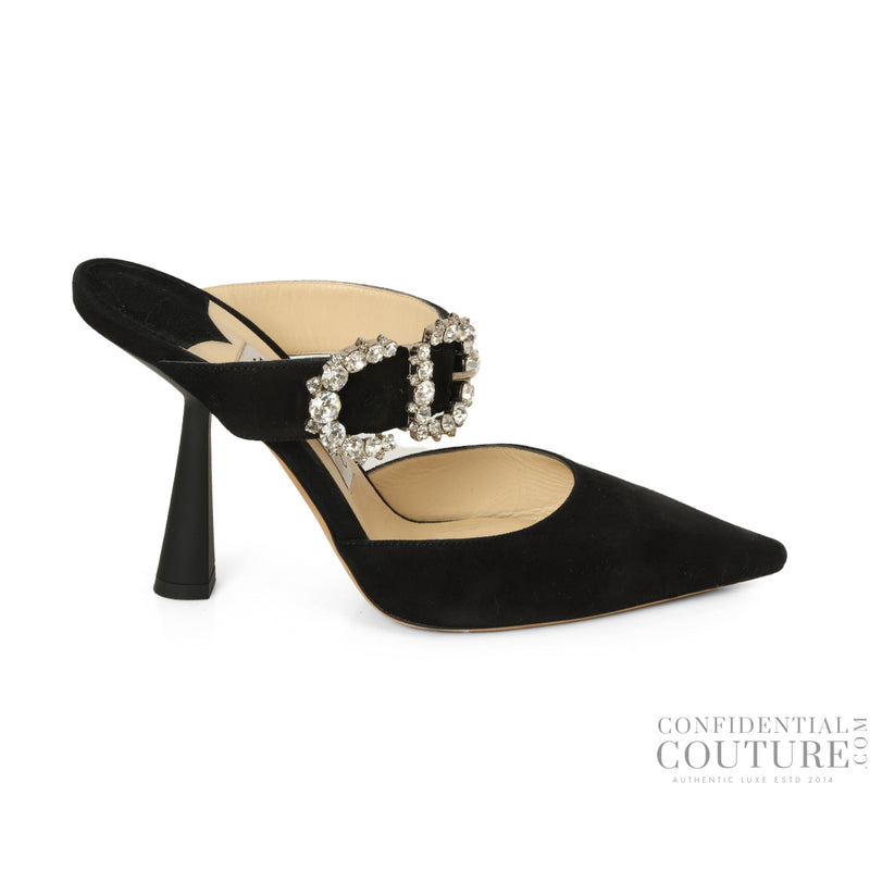 Black Martha Suede Crystal Embellished Buckle EU 37 | UK 4 | US 7