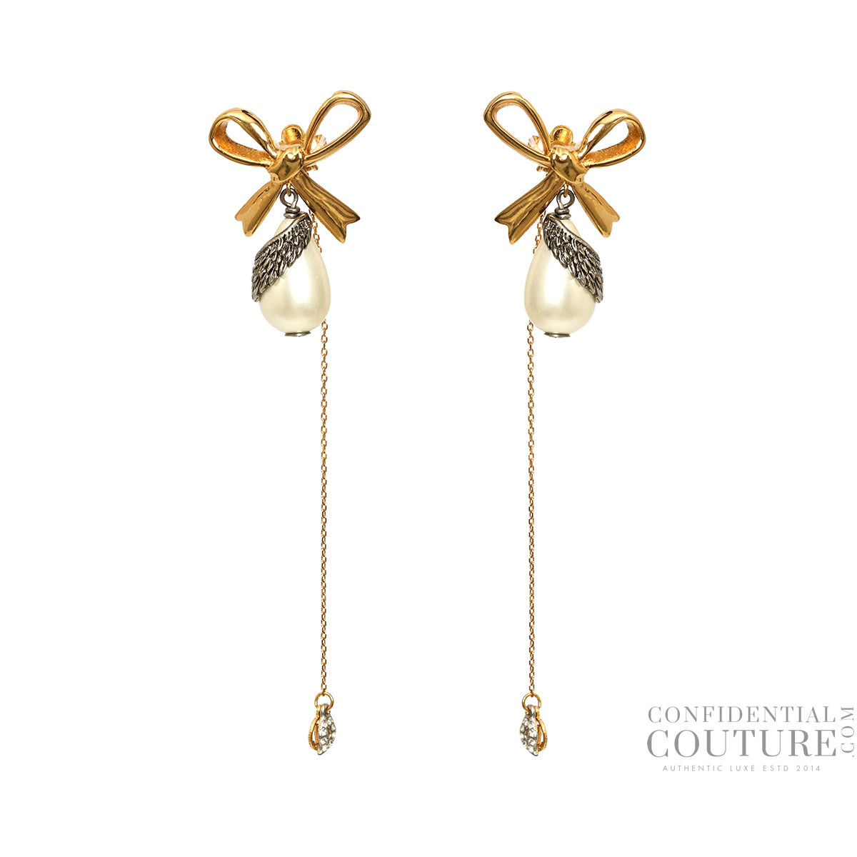 LV Iconic Bow & Pearl Drop Earring