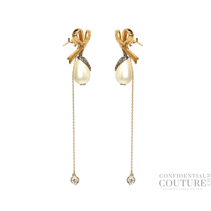 LV Iconic Bow & Pearl Drop Earring