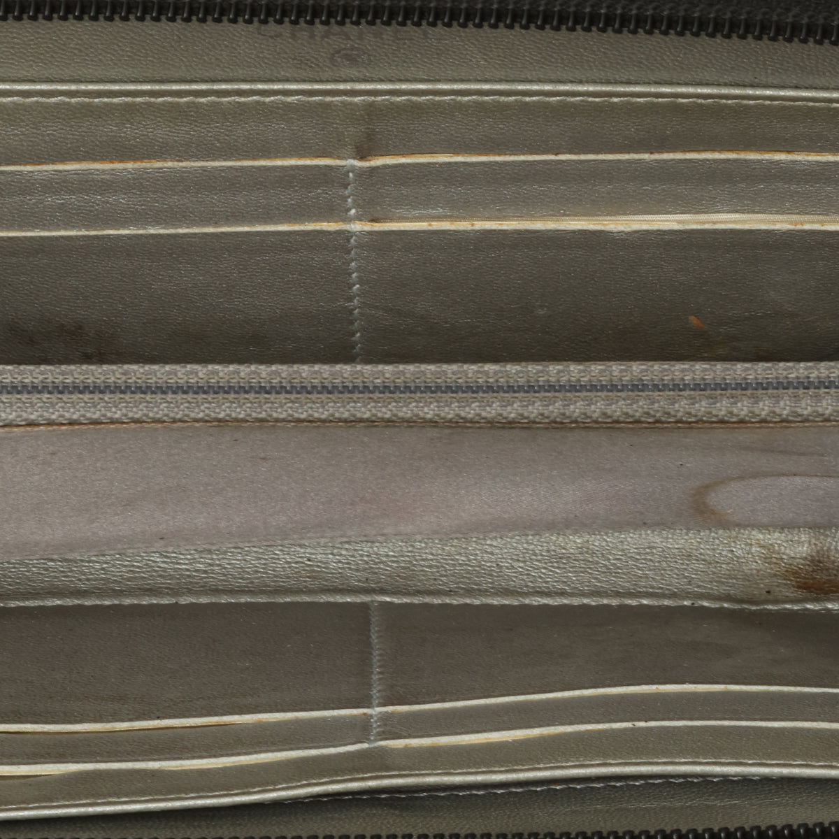 Black Camellia Embossed Zip Around Wallet