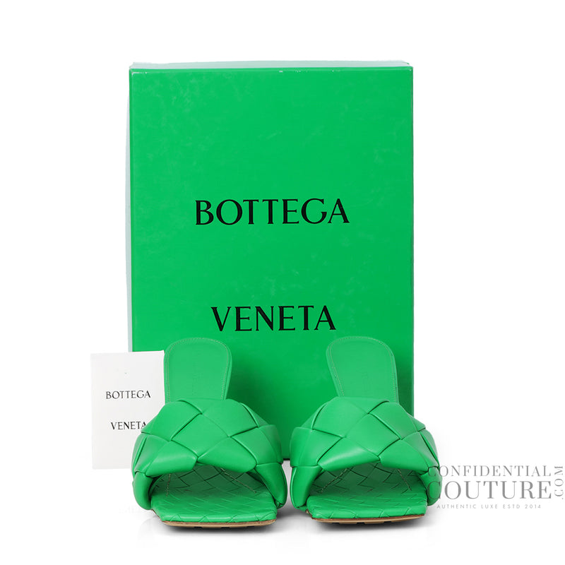 Second Hand Bottega Veneta Lido Green Sandals EU 39.5 | UK 6.5 | US 9.5