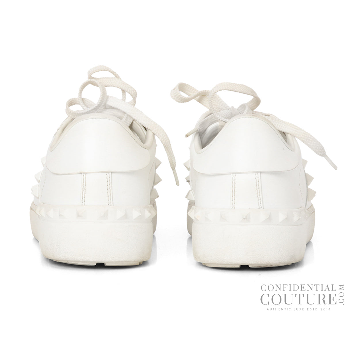 White Calfskin Rockstud Untitled Sneaker EU 40 | US 7 | UK 6