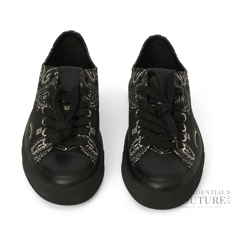 City Low-top In 4g Bandana Black White Size 41