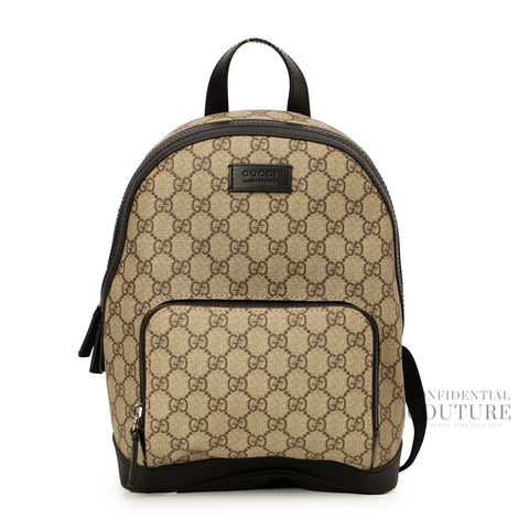 Beige GG Coated Canvas Supreme Backpack Bag