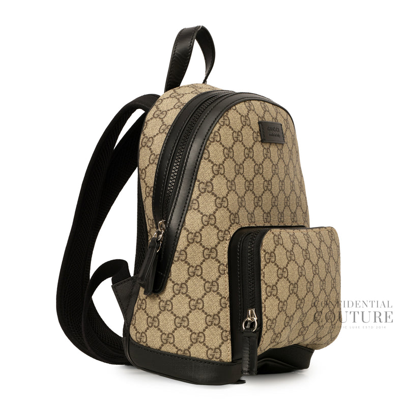 Beige GG Coated Canvas Supreme Backpack Bag