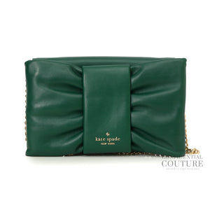 Millie Bow Flap In Deep Jade Crossbody bag