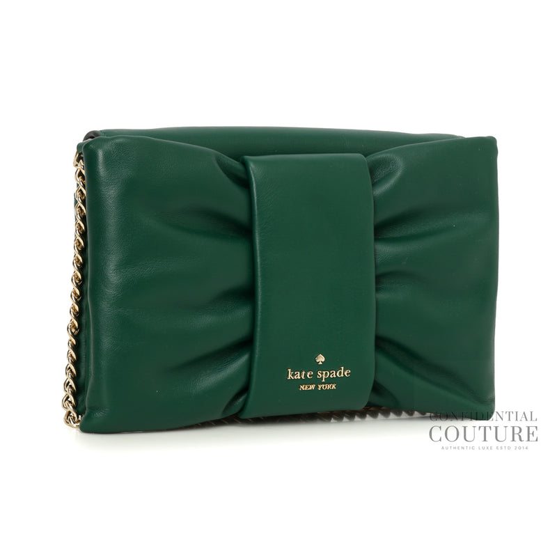 Women Kate Spade Millie Bow Flap In Deep Jade Crossbody bag