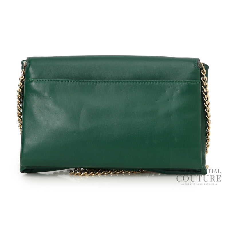 Pre-loved Kate Spade Millie Bow Flap In Deep Jade Crossbody bag