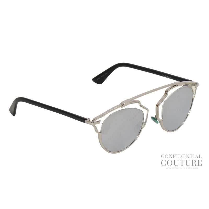 So Real Silver & Black Tone Sunglasses
