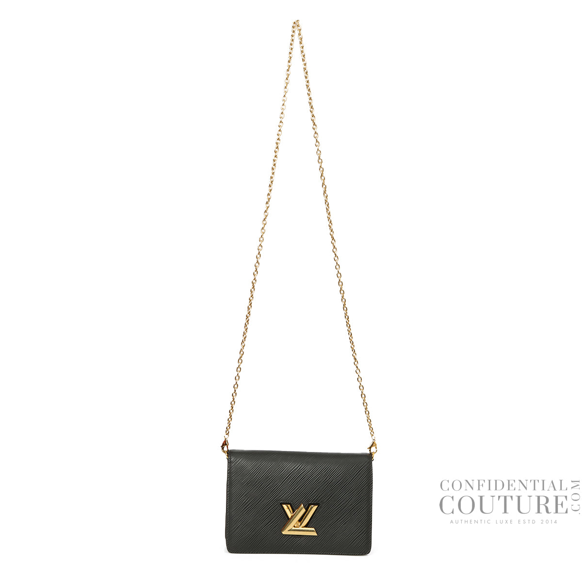Black Twist Wallet On Chain Bag
