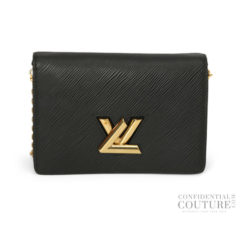 Black Twist Wallet On Chain Bag