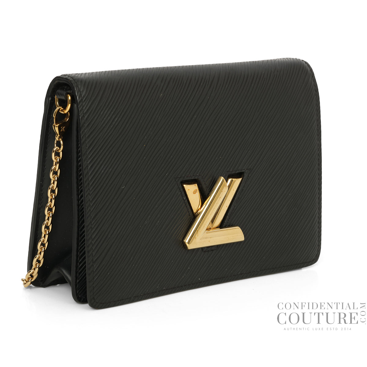 Black Twist Wallet On Chain Bag