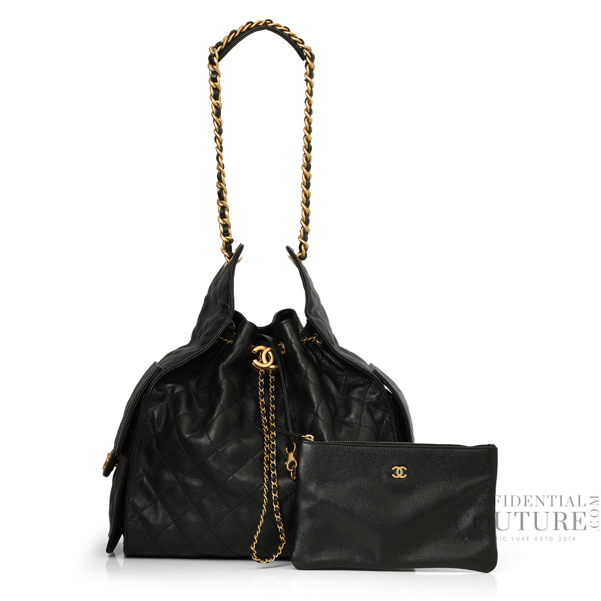 25 Black Medium Grained Calfskin Handbag