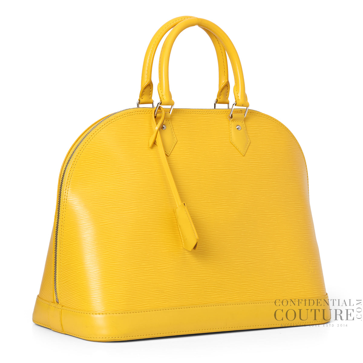 Yellow Epi Leather Alma GM Bag