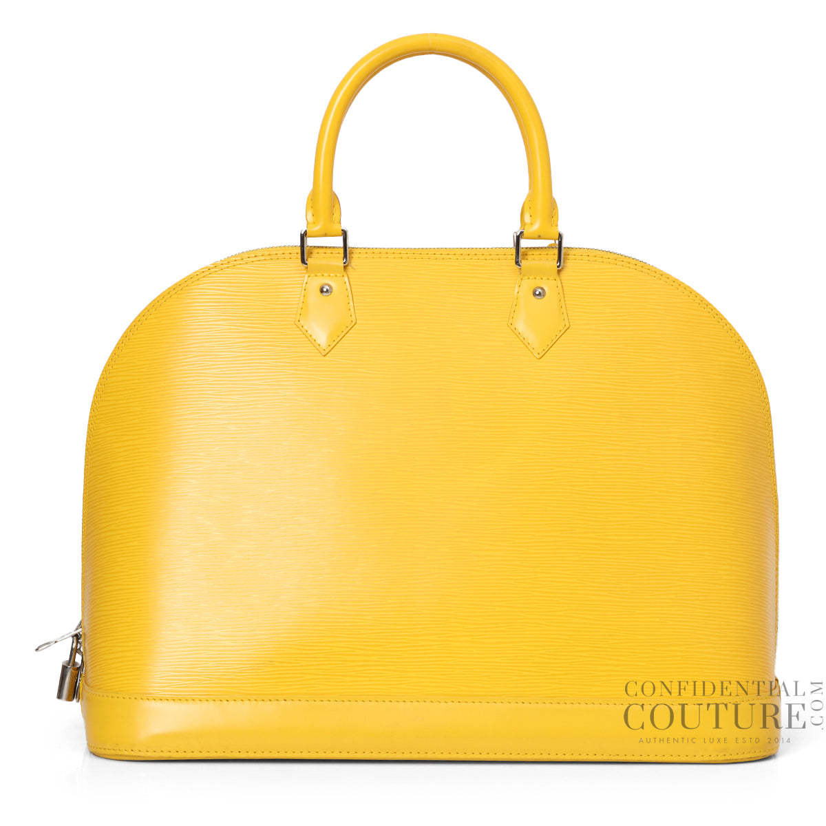 Yellow Epi Leather Alma GM Bag