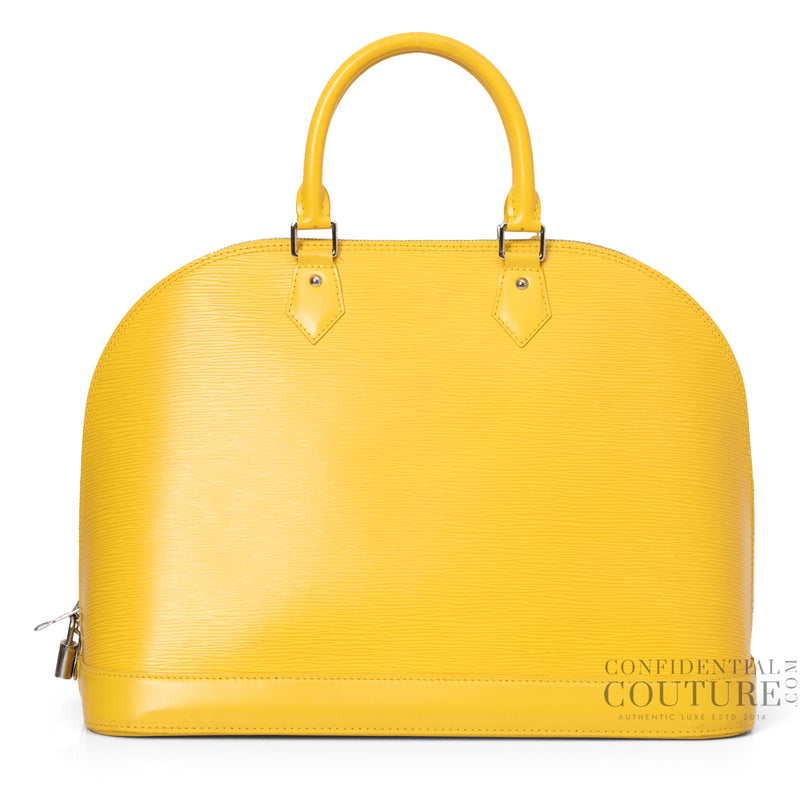 Yellow Epi Leather Alma GM Bag