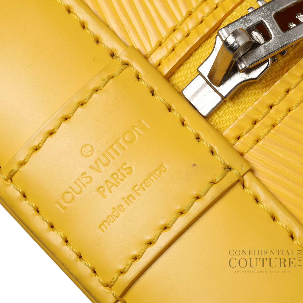 Yellow Epi Leather Alma GM Bag