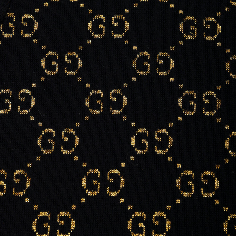 GG Lamé Top In Navy Blue & Gold Size | M