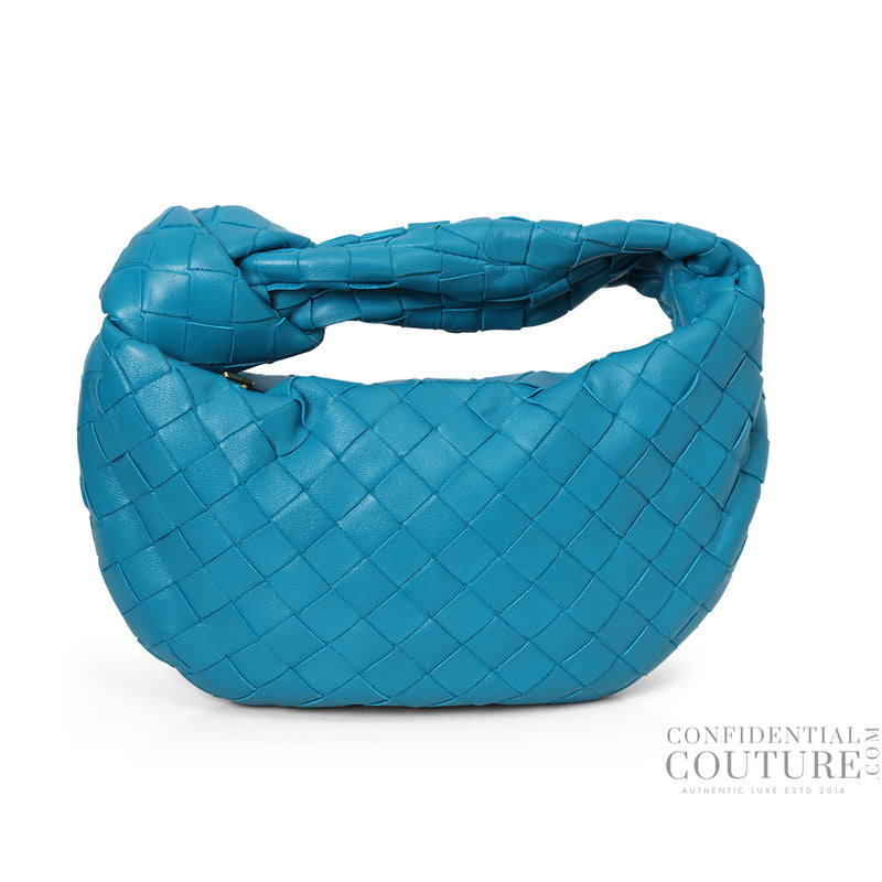 Blue Jodie Braided Mini Hobo Bag