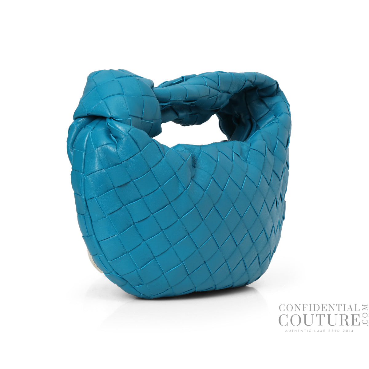 Blue Jodie Braided Mini Hobo Bag