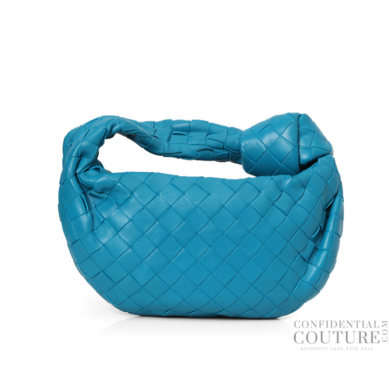 Blue Jodie Braided Mini Hobo Bag