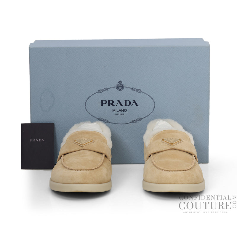 Desert St Tropez Suede & Shearling Loafers EU 39 | UK 5 | US 6