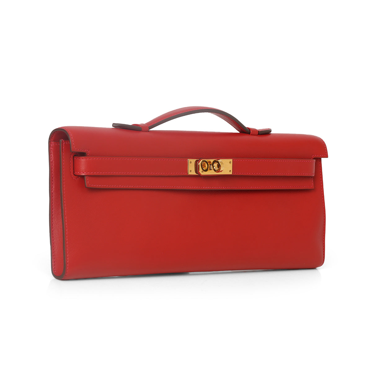 Kelly Cut Rouge Casaque Swift Gold Hardware